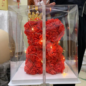 Hoa gấu đội vương miện đèn led